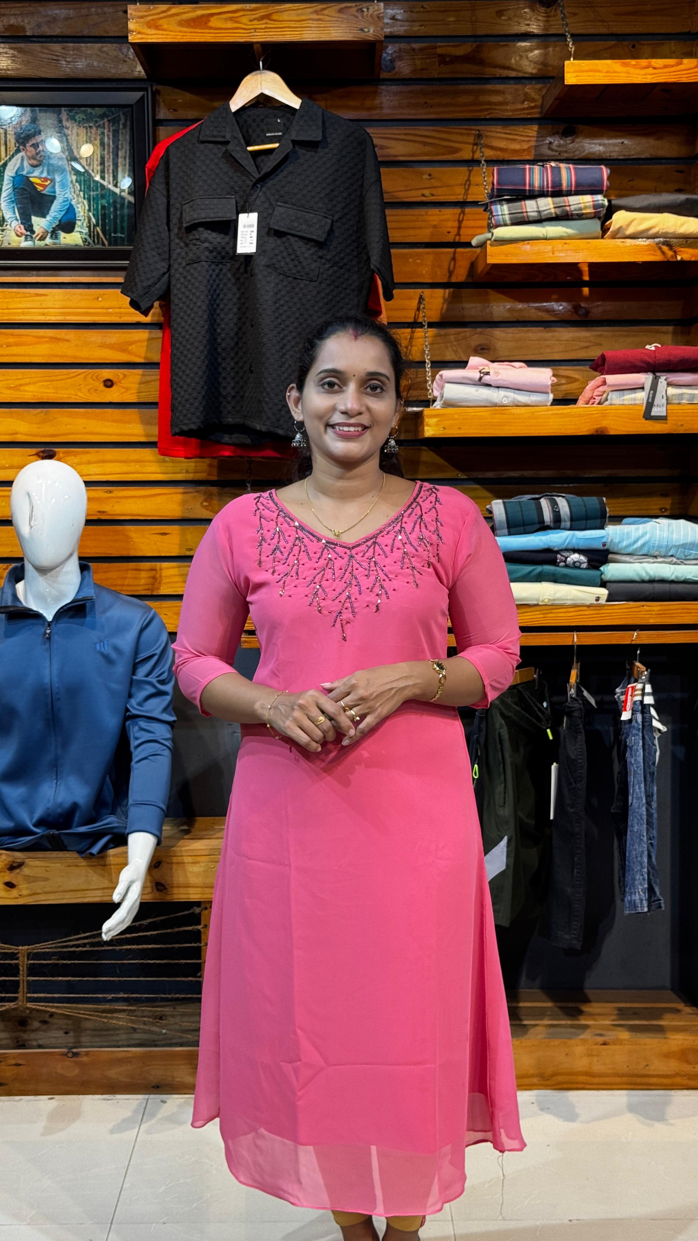 georgette hand work kurti olgh403 - Image 1
