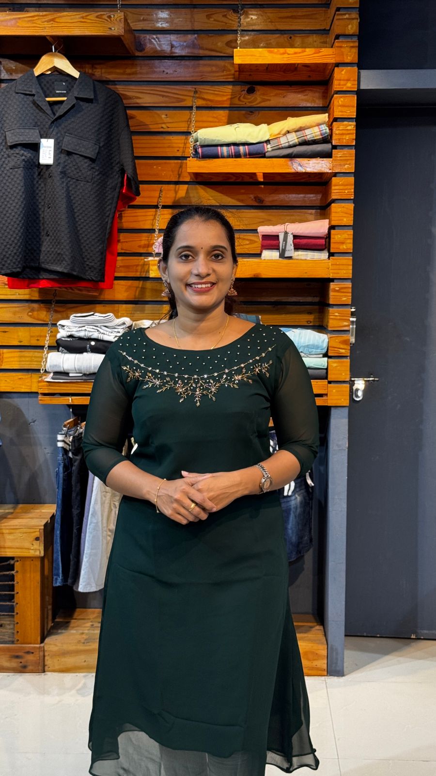 georgette hand work kurti olgh404 - Image 2
