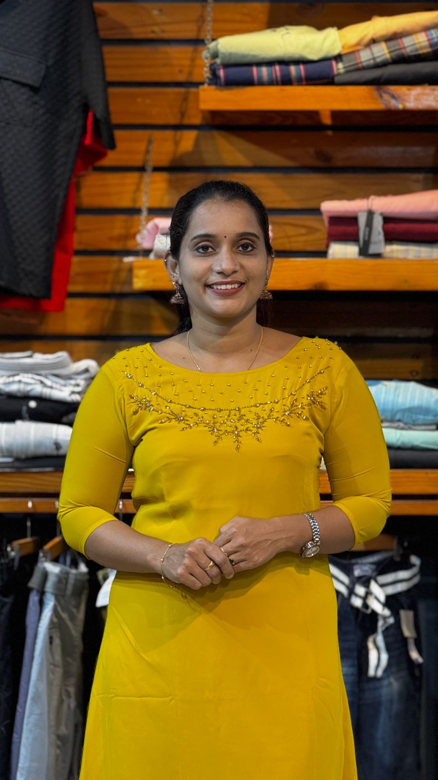 georgette hand work kurti olgh404 - Image 4