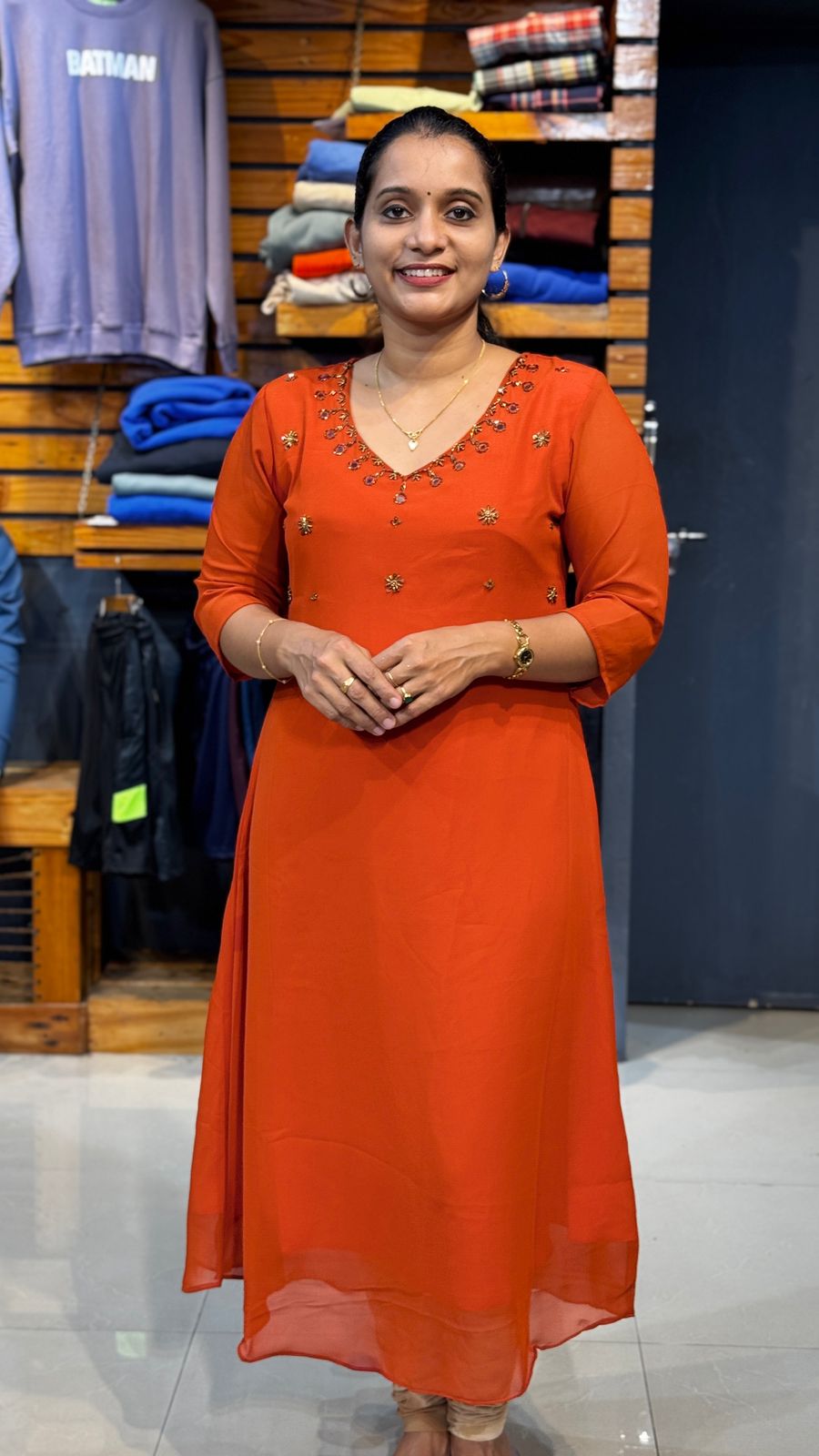 georgette hand work kurti olgh405 - Image 1