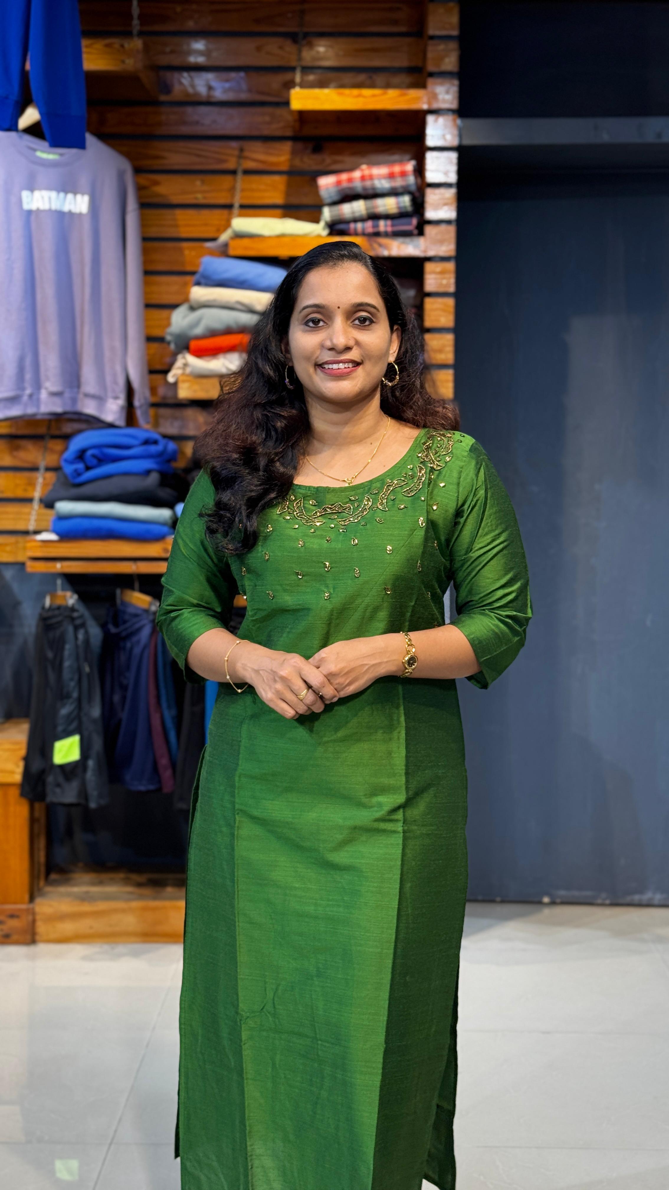 slub cotton with hand work olsc501 - Image 3