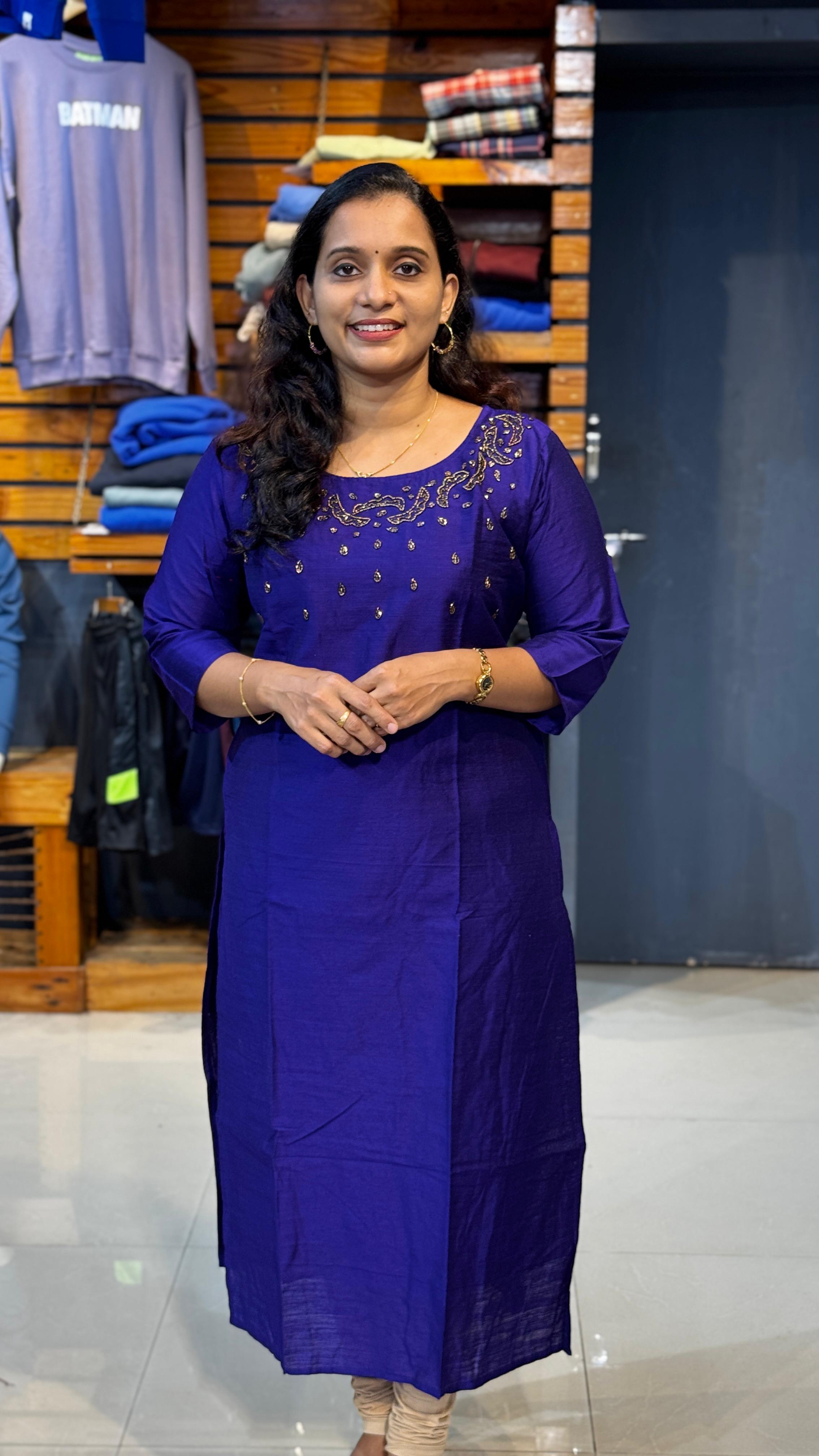 slub cotton with hand work olsc501 - Image 4