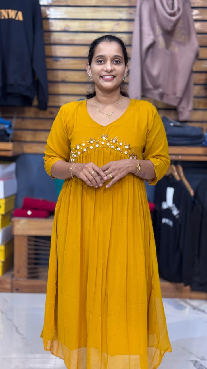 georgette Allia cut hand work kurti oLgh407 - Image 1