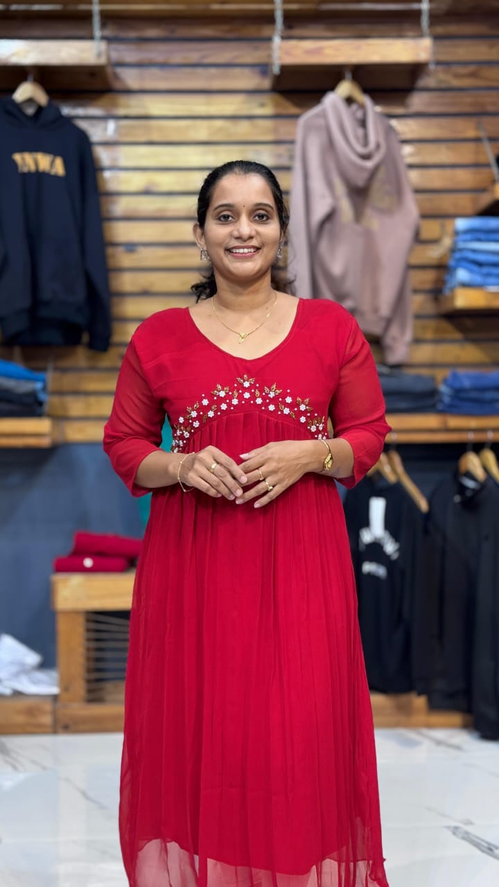 georgette Allia cut hand work kurti oLgh407 - Image 3