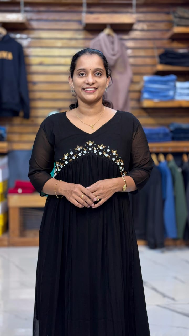 georgette Allia cut hand work kurti oLgh407 - Image 2