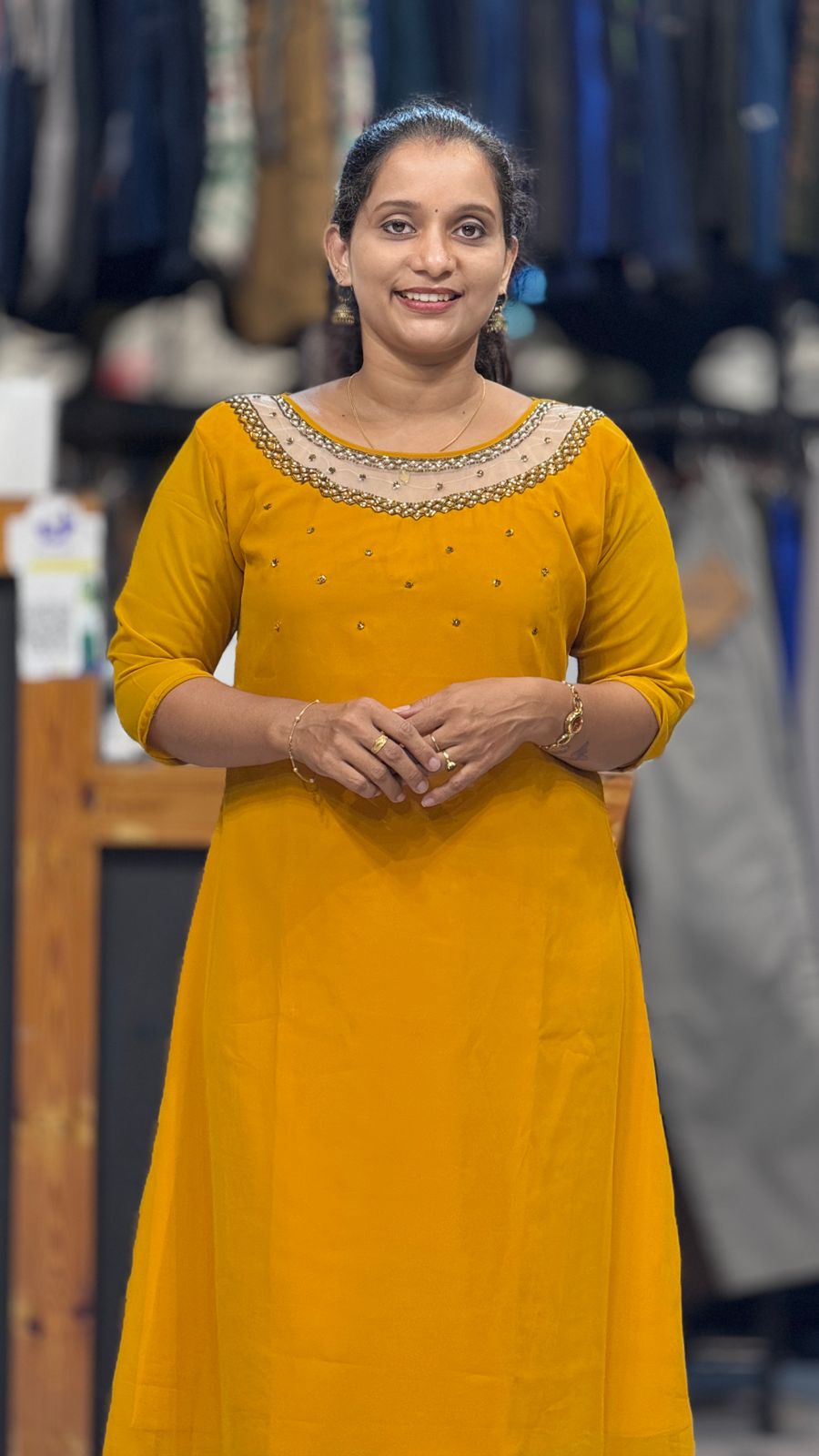 georgette hand work kurti olgh408 - Image 2
